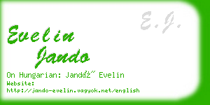 evelin jando business card